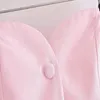 Women's Tanks 2023 Woman Pink Strapless Top Sexy Party Sweetheart Neck Shirts And Blouses Sleeveless Off Shoulders Tops Elegant Sets