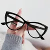 Sonnenbrille Mode Retro Cat Eye Anti Blaues Licht Gläser Metall Dreieck Rahmen Weibliche Strahlung Schutz Brille Für Frauen