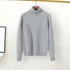 Men's Sweaters Men Elastic Hem Sweater Stylish Turtleneck Solid Color Knitwear For Autumn Winter High Neck Pullover Foreign