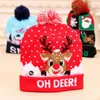 Beralar Noel Şapkaları Sweater Santa Elk Knited Beanie Hat ile Led Işık Karikatür Daten Hediye Çocuklar Yıl Yılları Malzemeleri