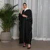 民族衣類ローブカーディガンアバヤロングドレスパーティーイブニングウィメンイスラム教徒モロッコカフタンジャラビヤイスラムイスラムドバイアラビア秋冬2023年2023年