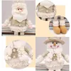 Juldekorationer År Juldekorationer för hem 25 Style Höjd 30 cm Santa Claus Doll Children's Gifts Window Ornament Navidad 231207