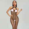 Vêtements exotiques Body en maille nuisette Lingerie fronde bas de corps transparents dames Sexy grande taille Body sexy