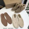 Loropinas skor casual skor sommar charms walk loafers loropinas womens skor läder och päls integrerade snöstövlar plysch kanin hår kort rör äkta läder hbdr