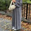 민족 의류 겨울 코듀로이 아바야 드레스 두바이 고급 아바야 여성을위한 무슬림 터키 긴 드레스 이슬람 겸손한 kaftan hijab robe 231208
