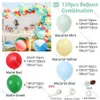 139 mat rood groen ballon Garland Macaron mint geel blauw baby shower ballonnen boog verjaardagsfeestje geslacht onthullen decoraties X02237