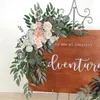 Decorative Flowers Wreaths Artificial Flowers Wedding Arch Decoration Outdoor Garden Home Decor Fake Flower Welcome Sign Arrangements 231207