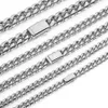 luxury cuban chain for men 8-20mm width stainless steel non tarnish link necklace hip hop womens choker links necklaces men women designer jewelry