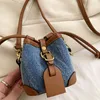 Jesienna mini crossbody damska torba z projektem mody wszechstronna torba na ramię wiadra sznurka