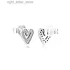 Stud Sparkling Freehand Heart Stud Earrings 925 Sterling Silver Jewelry for Woman Make Up Fashion Female Earrings Party Jewelry YQ231211