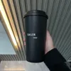 Designer Water Bottle Mugs Black White Letter Print Double Layered Mug Coffee Cup 480ml