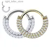 Ohrstecker G23 Titan Ohrknorpel Ohrring Ohrläppchen Piercing zweireihig CZ Zirkon gepflastert Nasenringe Hoops Labret Lip Clicke Ring Schmuck YQ231211