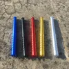 Lo último en tubos coloridos de aleación de aluminio para piraguas, hierba seca, filtro de tabaco, pipas de mano, soporte para cigarrillos, receptor para fumar portátil, bateador, bateador, mano, mini tubo DHL