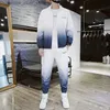 Survêtements pour hommes Hommes Veste Survêtement Casual Sports Suit Mode Homme Printemps 2022 Nouveau Deux Pièces Ensemble Hommes Sportswear Plus Taille Veste Pantalon Costume Q231211