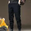 Pantalones para hombres invierno hombres sueltos espesar tobillo-longitud vintage moda coreano guapo pantalones 2023 masculino cálido ropa de trabajo haren