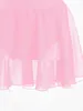 Stage Wear Figure Robe de patinage sur glace Enfants Filles Sheer Mesh Tulle Ballet Danse Gymnastique Jupe Justaucorps Body Performance Dancewear