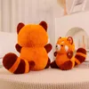 Plush Dolls Stuffed Anime Figure Doll Turned Red Panda Plushie Fluffy Hair Raccoon Animals Hug Throw Pillow Kids 231211