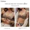 Bras UBAU SmallBreasted Gather Bra Front Ppening Buckle PushUp Seamless Underwear Girl AntiSagging Vest Woman 231208