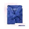 Towels Robes Hooded Children Toweling Terry Cotton Bathrobe Boys Kids Thicken Winter Bath Robe Little Girls Dressing Gown L192 231208 Dhl7T