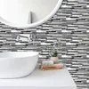 Adesivos de parede 6pcs tijolo fosco padrão decalque adesivo de azulejo impermeável papel de decoração de quarto à prova d'água