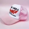 Boll Caps Y2K Sicko Trucker Baseball Cap for Women Men 3D Red Print Letter Hat Hip Hop Mesh Caps Justerbara Gorras 231211