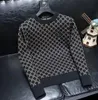 Zimowy projektant męski sweter jesienny zima 3D drukowana litera haft haft jacquard czarny sweter szczupły fit z kapturem dzianina spersonalizowana sweter y0001