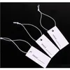 1000Pcs 1 7 3 3Cm One Side Printed White Paper Tags With Elastic String Hang Tags Label For Jewelry Krkkx187A