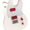 レッドキルスイッチアーケードジョン5ゴーストホワイトエレクトリックギターデュアルレッドボディバインドレッドピックアップミラーピックガード