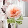 Decorative Flowers Wire Yarn Large Peony Artificial Wedding Road Guide Flower Party Backdrop Decor Stand Stage Scence Window Layout