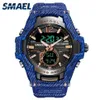 Herenhorloges SMAEL Sport Waterdicht 50M Horloge Relogio Masculino Militar 1805 Herenklok Digitaal Militair Leger 2201172458