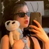 Le stesse ragazze popolari di Jennie, occhiali da sole stile Instagram per la versione coreana, occhiali da ragazza rimbalzanti e piccanti alla moda