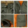 Jaquetas masculinas inverno n3b puffer homens longo casaco militar capuz de pele quente bombardeiro tático exército coreano grosso parka 231208