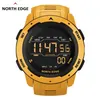 NORTH EDGE Mannen Digitaal Horloge Heren Sporthorloges Dual Time Stappenteller Wekker Waterdicht 50M Digitaal Horloge Militaire Clock293j