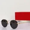 Роскошные дизайнерские мужские брендовые металлические классические солнцезащитные очки в маленькой круглой оправе Signature C DE Мужчины Женщины Повседневные модные солнцезащитные очки UV400 с оригинальной коробкой CT0393