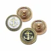 High quality w291 Anchor 18mm rhinestone metal snap button for Bracelet Necklace Jewelry For Women Fashion accessories260A