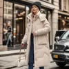 Vrouwen Trenchcoats 2023 Winter Lange Katoenen Gevoerde Zwarte Mouw Zakken Warm Houden Losse Vrouwelijke Trendy Casual Dames Kleding