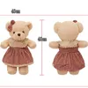 Plüschpuppen 1 Stück Cartoon-Liebhaber Hochzeit Bär Puppe weiches Stofftier Kleid Teddy Tier für Mädchen Audlt Geburtstagsgeschenk 231211