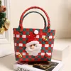 Borsa alla moda carina Babbo Natale colore coordinato borse quadrate tessute piccole borse all'ingrosso FMT-4056