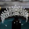 Couronne de perles de cristal de luxe, accessoires de cheveux de mariée, diadèmes de reine coréenne élégants, diadème pour robe de soirée de mariage pour filles, bandeaux