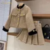 Ensembles de vêtements bébé fille élégante princesse mode serrage coton ensemble veste à manches longues jupe 2pcs infantile enfant en bas âge vêtements 3-16 ans