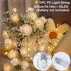 Strings 1pc LED Pink Rose Flower String Lights For Wedding Home Party Birthday Festival Christmas Decorations Garland