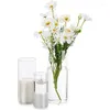 Vases Glass Vase Flower Pot Hydroponic For Flowers Dried Arrangement Bottle Cylinder Decor Home Room