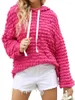 Women's Hoodies Womens Oversized Hoodie Drawstring Rose Pink Sweatshirts Drop Shoulder Pullover Solid