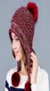 Zimowy kapelusz z czapką dla kobiet wełniany mieszanki wełny miękkie ciepłe czapki z earflapami piękne damskie czapki gorro z aksamitnym GH2548257342