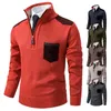 Suéteres para hombres Jersey Hombres Suéter Cashmere Polos Gruesos Coreano Medio Cremallera Blusa Fría Soporte Collar Otoño Invierno Ropa exterior Paño de lujo 231211