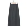 Skirts Women Back Split Gray Pencil Maxi Slim Pack Hip Business Workwear Office Lady Formal Black Long Suits Skirt Female