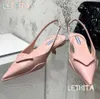 Women Sandals Womens Heeled Shoes Woman Shoe Gladiator Leather Sandal Fine Heel Highs Fashion Sexy Letter Cloth Large Size 34-42 121