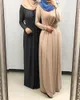 Ethnische Kleidung 2023 Muslimisches Damenkleid Arabischer Naher Osten Lange einfarbige Abaya