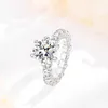 Обручальное кольцо с муассанитом, 4 карата, цвет D, серебро S925, 10 мм, созданный в лаборатории бриллиант, роскошное обручальное кольцо для женщин, 6 когтей