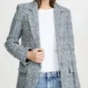 Vestes Femmes Flocons de neige plaid laine tissu de laine manteau court loisirs petit costume femmes grille bref paragraphe manteau peut taille personnalisée 231211